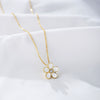 Sterling Silver Oil Dripping Small Flower Pendant Necklace For Women