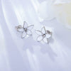 Sterling Silver Oil Drop Flower Earrings For Women