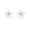 Sterling Silver Oil Drop Flower Earrings For Women