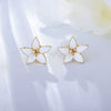 Sterling Silver Oil Drop Flower Earrings For Women