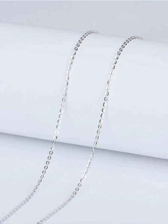Sterling Silver Oshaped Necklace Plated With Gold For Women