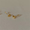 925 Sterling Silver Oval Earrings With Letters Numbers Text Electroplated