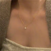 925 Sterling Silver Pearl Geometric Necklace