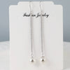 Sterling Silver Pearl Tassel Earrings For Women Simple Geometric Long Ear Line With Micro Inlay Elegant Fashion Jewelry