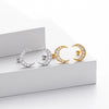 Sterling Silver Piercing Screw Earrings Geometric U Shaped Electroplated Fashion Versatile Jewelry For Women