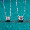 Sterling Silver Plated Pt950 Gold Necklace With Moissanite Bubble Pendant Electroplating Cross Flower Chain For Women