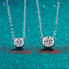 Sterling Silver Plated Pt950 Gold Necklace With Moissanite Bubble Pendant Electroplating Cross Flower Chain For Women