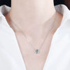 Sterling Silver Plated Pt950 Gold Necklace With Moissanite Bubble Pendant Electroplating Cross Flower Chain For Women