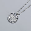 Sterling Silver 925 Prayer Hand Pendant Necklace Geometric Style Electroplated Unisex