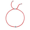 Sterling Silver Red Rope Geometric Style Diamond Minimalist Unisex Women's Bracelet Diy Accessories Jewelry