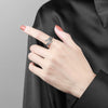 Sterling Silver Ring Retro Geometric Angel And Devil Wings Electroplating Women's