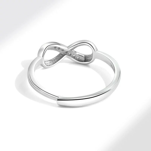 Sterling Silver Ring With Letters Numbers Text Pattern And Diamond Design