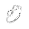Sterling Silver Ring With Letters Numbers Text Pattern And Diamond Design