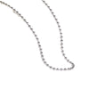 Sterling Silver Round Bead Ball Chain Necklace Simple Geometric Style Unisex Sweater Chain With Electroplated Finish
