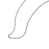 Sterling Silver Round Bead Ball Chain Necklace Simple Geometric Style Unisex Sweater Chain With Electroplated Finish