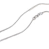 Sterling Silver Round Bead Ball Chain Necklace Simple Geometric Style Unisex Sweater Chain With Electroplated Finish
