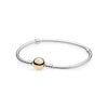Sterling Silver Round Head Snake Chain Bracelet In Gold And Rose Gold Tones Minimalist Geometric Unisex Jewelry Making Supply