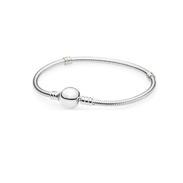 Sterling Silver Round Head Snake Chain Bracelet In Gold And Rose Gold Tones Minimalist Geometric Unisex Jewelry Making Supply