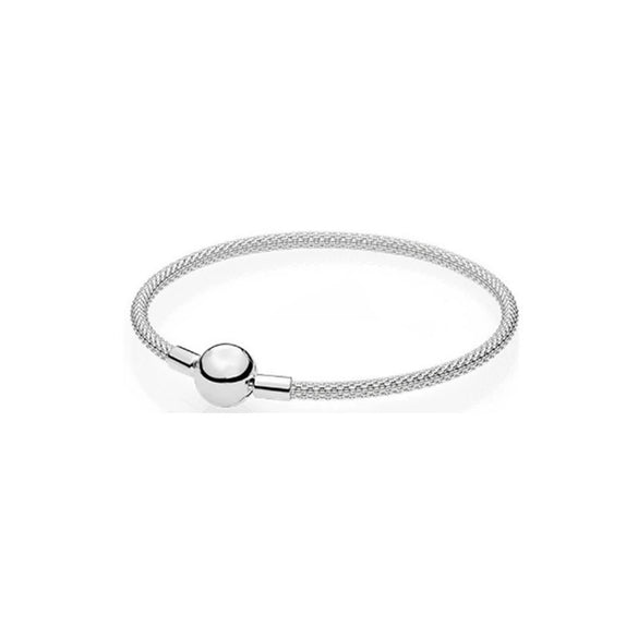 Sterling Silver Round Head Snake Chain Bracelet In Gold And Rose Gold Tones Minimalist Geometric Unisex Jewelry Making Supply