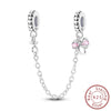 Sterling Silver Safety Chain Diy Jewelry Accessories Bracelet With Dripping Oil Design