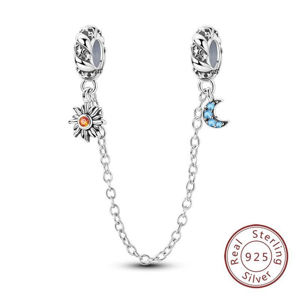 Sterling Silver Safety Chain Diy Jewelry Accessories Bracelet With Dripping Oil Design