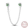Sterling Silver Safety Chain Diy Jewelry Accessories Bracelet With Dripping Oil Design