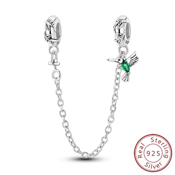 Sterling Silver Safety Chain Diy Jewelry Accessories Bracelet With Dripping Oil Design