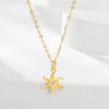 Sterling Silver Sea Star Shape Personality Fashion Jewelry Necklace Earrings Suit
