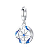 Sterling Silver Seven Awn Star Pendant Dripping Oil Diy Bead Bracelet Charm