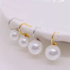 Sterling Silver Shell Pearl Drop Earrings For Women Minimalist Natural Ear Hook Jewelry