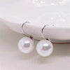 Sterling Silver Shell Pearl Drop Earrings For Women Minimalist Natural Ear Hook Jewelry
