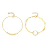 925 Sterling Silver Simple Disc Circle Electroplated Women's Highend Niche Stylish Elegant Versatile Bracelet