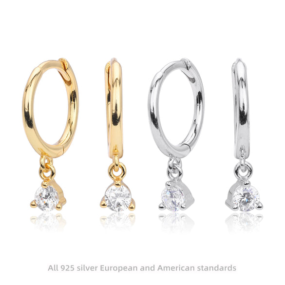 Sterling Silver Simple Fashionable Earrings