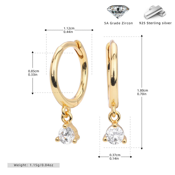 Sterling Silver Simple Fashionable Earrings