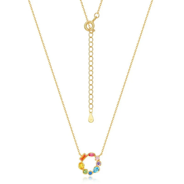 Sterling Silver Simple Style Classic Style Inlay Water Droplets Zircon Pendant Necklace