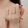 Sterling Silver Simple Style Cross Plating Zircon Rings