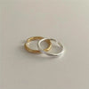 Sterling Silver Simple Style Geometric Open Rings
