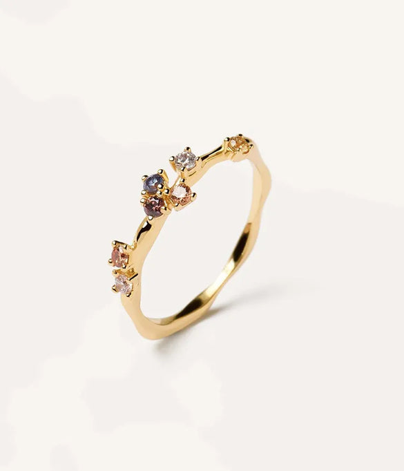 Sterling Silver Simple Style Geometric Plating Inlay Zircon Rings