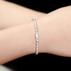 Sterling Silver Simple Style Shiny Plating Inlay Geometric Zircon Bracelets