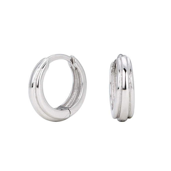925 Sterling Silver Simple Ushape Electroplated Earrings