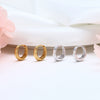 925 Sterling Silver Simple Ushape Electroplated Earrings