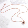 Sterling Silver Six Pointed Star Projection Necklace With Cross Chain Electroplated Pendant Love Message Design