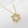 Sterling Silver Sixpointed Star Geometric Symbol Pendant Necklace With Microinlaid Zircon And Cross Chain For Women
