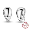 925 Sterling Silver Square Sea Blue Sparkling Gemstone Earrings Electroplated Jewelry For Women