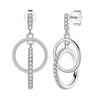 925 Sterling Silver Square Sea Blue Sparkling Gemstone Earrings Electroplated Jewelry For Women