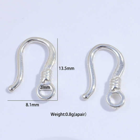925 Sterling Silver Sshaped Handmade Diy Braided Rope Universal Finishing Connection Lobster Hook Buckle For Bracelet Necklace Electroplated