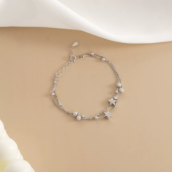 Sterling Silver Star Bracelet For Women Sweet Minimalist Electroplated Jewelry With A Natural Elegant Style
