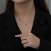 925 Sterling Silver Star Clavicle Stacked Necklace With Electroplating And Cross Chain Style