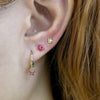 925 Sterling Silver Star Diamond Piercing Screw Earrings Unisex