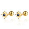 925 Sterling Silver Star Diamond Piercing Screw Earrings Unisex